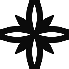 Black flower vector design
