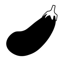  Eggplant simple icon. PNG illustration isolated on transparent background. 
