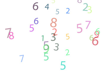 colorful numbers counter design art