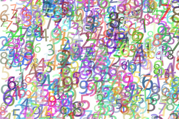 colorful numbers counter design art