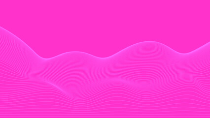 Pink background Vivid Pink wave lines. Flowing waves Abstract digital equalizer sound wave. Flow Line Vector illustration for tech futuristic innovation concept Pinky background Graphic design EPS 10