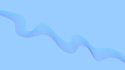 Blue Background Turquoise wave lines. Vivid Blue waves.  Abstract digital wave Flow. Line Vector illustration for tech futuristic innovation concept modern Background Graphic design EPS 10 Sea. Clean
