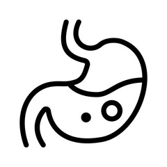 stomach acid linear vector icon, vector illustration
