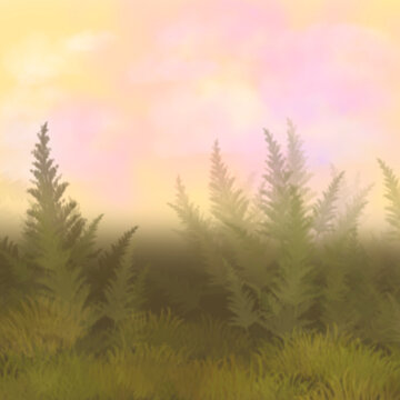 blurred fern illustration for background