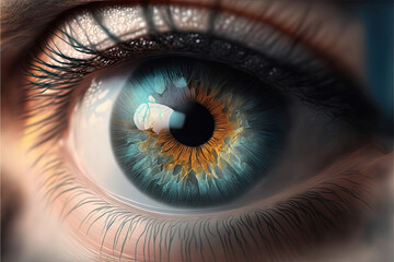 Fototapeta na wymiar Close-Up Of Human Eye