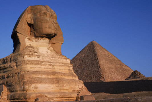 Sphinx and Pyramid.