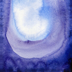 Bright painted blue and violet watercolor texture. Hand drawn background
