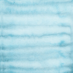 Bright painted blue watercolor texture. Hand drawn background