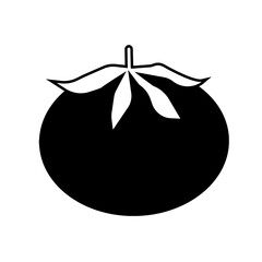 Tomato simple icon. PNG illustration isolated on transparent background.