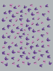 confetti on white background butterfly pattern spot color ready for silkscreen and sublimation print
