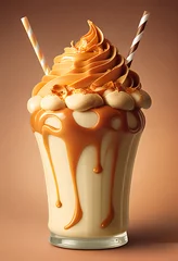 Selbstklebende Fototapeten caramel milkshake © Ahmed Shaffik