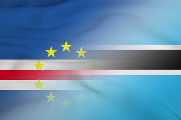 Cape Verde and Botswana political flag international relations BWA CPV