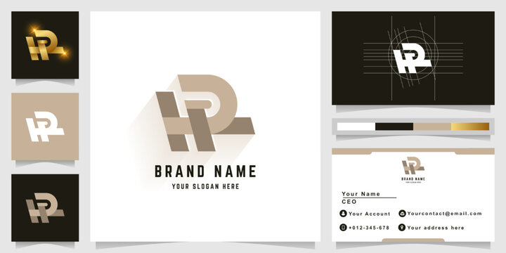 Letter HR or HPR monogram logo