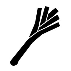 Leek simple icon. Vector illustration isolated on white background.