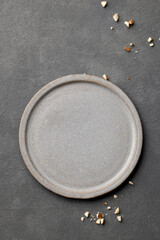 empty grey plate