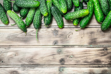 Whole fresh cucumbers.