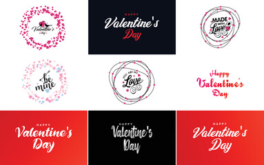 Be My Valentine lettering with a heart design. suitable for use in Valentine's Day cards and invitations