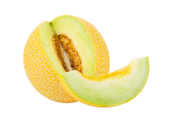 cantaloupe melon on transparent png