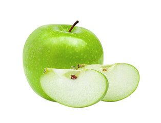 green apple on transparent png