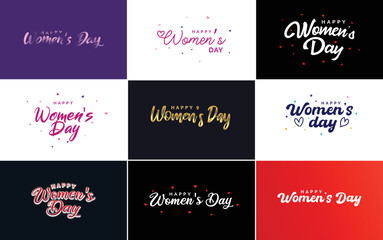 Fototapeta na wymiar International Women's Day vector hand written typography background with a bold. vibrant style