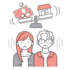 住宅ローンを不安に思う若い夫婦