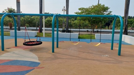 colorful and diverse slide in the park in Pingtung design for family leisure time
