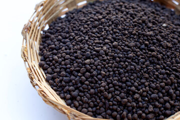 Fertilizer, chicken manure pellets. Natural plant food