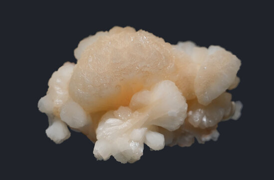 white stilbite with calcite rock specimen