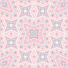 Indian endless pattern graphic design. Vintage geometric texture. Fabric print in ethnic style.