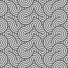 Fototapeta premium Seamless pattern background with black and white geometric stripe line