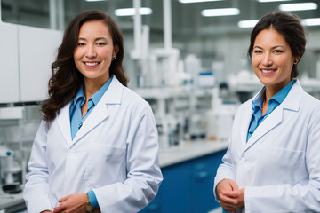 A team of scientists in the research field conducting experiments