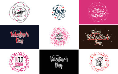 Be My Valentine Valentine's holiday lettering for greeting card