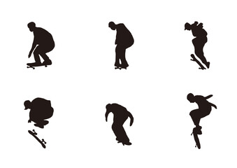 スケートボードシルエット
