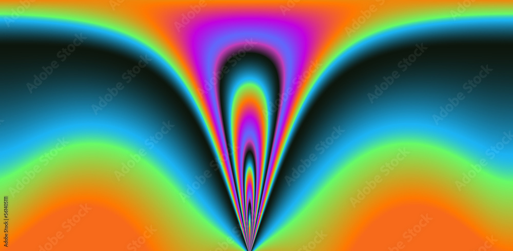 Aufkleber Abstract trippy background with marbled ebru texture and multicolored streaks. 