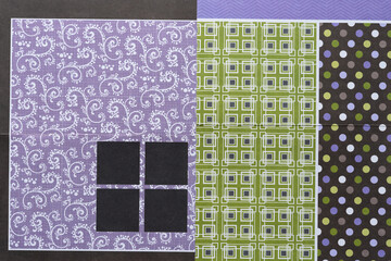 set of patterns from scrapbook materials
