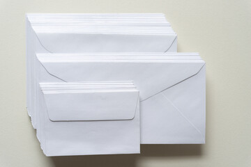 white paper envelopes