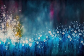 Impressionistic gold blue modern oil painting and sparkling wallpaper, color transitions, universe, volumetric lighting, sharp, hyperrealistic created with generative ai technology