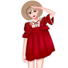 girl in dress