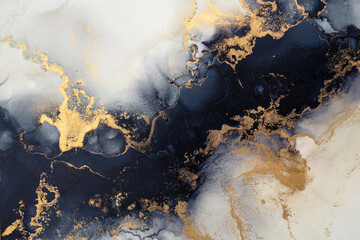 Marble ink abstract art from exquisite original painting for abstract background . Painting was...