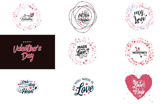 Be My Valentine Valentine's holiday lettering for greeting card