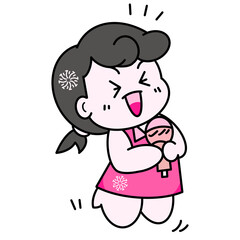 The Cute Girl Singing