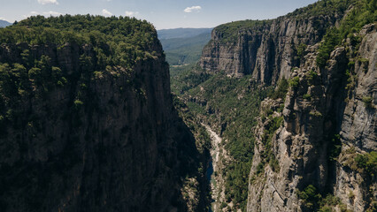 Fototapeta na wymiar Tazi Canyon Bilgelik Vadisi in Manavgat, Antalya, Turkey. Amazing landscape and cliff.
