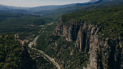 Fototapeta na wymiar Tazi Canyon Bilgelik Vadisi in Manavgat, Antalya, Turkey. Amazing landscape and cliff.