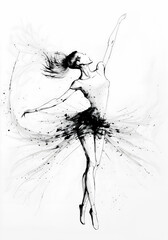 Obraz Szkic Baletnicy w Tutu