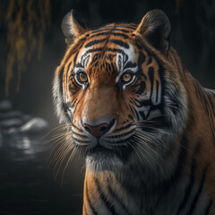 Realistic Illustration of an Asian Tiger.

portrait of a tiger