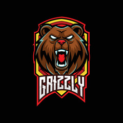 Vector of bear mascot logo template