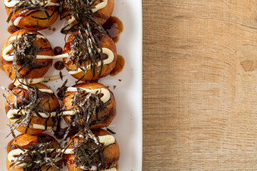 Takoyaki ball dumplings or Octopus balls