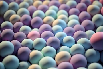 Fototapeta na wymiar Structured pastel claystone balls wallpaper, creative, color transitions, universe, volumetric lighting, sharp, abstract, hyperrealistic created with generative ai technology 