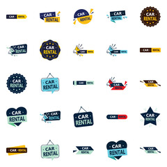 25 Unique vector designs for a fresh and original approach in your car rental marketing