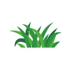 natural green grass bushes decorate environmental ecology cartoon scene